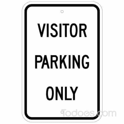Visitor Parking Only Sign is made with quality .080” 5052 aluminum with pre-punched 3/8” mounting holes