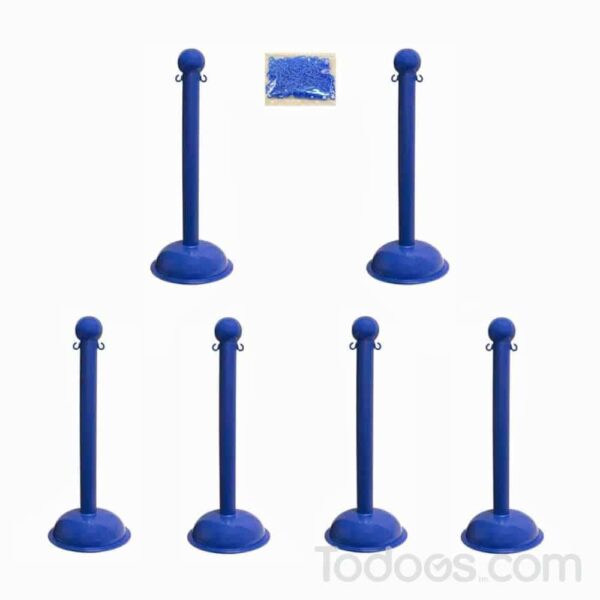 Plastic Stanchions And Chains In A Complete Stanchion Kit