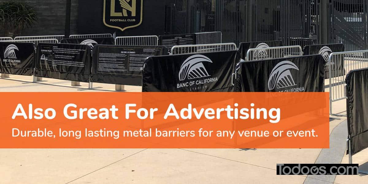 Metal Barricades Slider Image - Barrier Covers