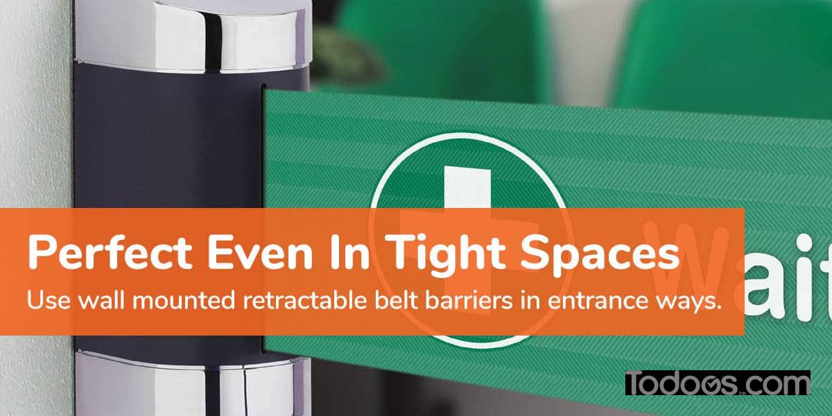 Retractable Belt Barriers Slider - Wall Mounted
