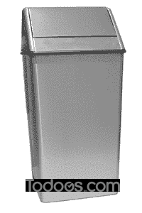 Optional rigid plastic liner available for Witt Wastewatchers Stainless Steel Indoor Trash Can with Swing Top Lid - 36 Gallon