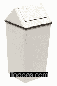 Optional rigid plastic liner available for Witt Wastewatchers Stainless Steel Indoor Trash Can with Swing Top Lid - 36 Gallon