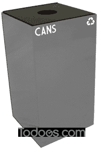 Witt Geocube Metal Indoor Recycling Trash Can for Cans and Bottles - 28 Gallon: Made of fire-safe steel · Available in 4 vibrant colors and 4 lid options