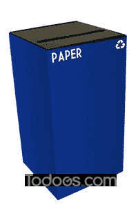 Witt Geocube Metal Indoor Recycling Trash Can for Paper - 28 Gallon is made of fire-safe steel · Available in 4 vibrant colors and 4 lid options