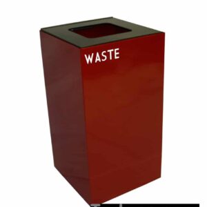 Witt Geocube Metal Indoor Recycling Trash Can for Waste - 28 Gallon is compact and space efficient.