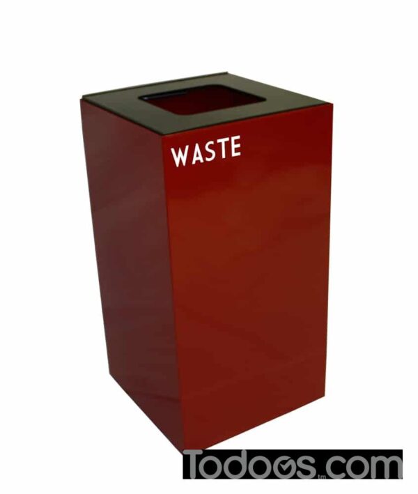 Witt Geocube Metal Indoor Recycling Trash Can for Waste - 28 Gallon is compact and space efficient.