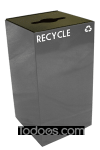 Witt Geocube Metal Indoor Recycling Trash Can - 28 Gallon is made of fire-safe steel · Available in 4 vibrant colors and 4 lid options