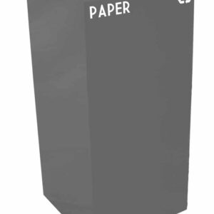 Witt Geocube Metal Indoor Recycling Trash Can for Paper - 32 Gallon: Constructed of fire-safe steel · Available in 4 vibrant colors and 4 lid options