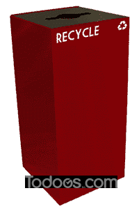 Witt Geocube Metal Indoor Recycling Trash Can - 32 Gallon allows you to mix and match your unique combination and choose an easy recycling program