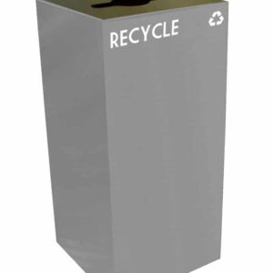 Witt Geocube Metal Indoor Recycling Trash Can - 32 Gallon is made of fire-safe steel · Available in 4 vibrant colors and 4 lid options