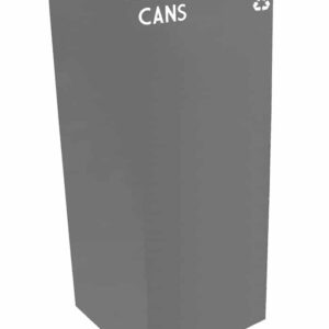 Witt Geocube Metal Indoor Recycling Trash Can for Cans and Bottles is made of fire-safe steel · Available in 4 vibrant colors and 4 lid options