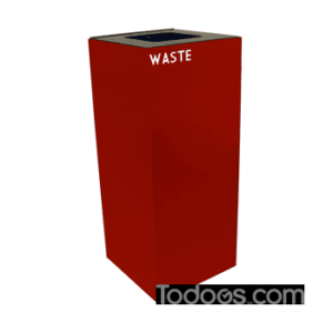 Witt Geocube Metal Indoor Recycling Trash Can for Waste - 36 Gallon is compact and space efficient.