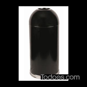 Witt Standard Metal Indoor Dome Open Top Trash Can features a strong steel shell with a galvanized liner and a powder coat finish