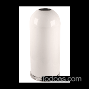 Witt Standard Metal Indoor Dome Open Top Trash Can - 15 Gallon allows for touchless disposal