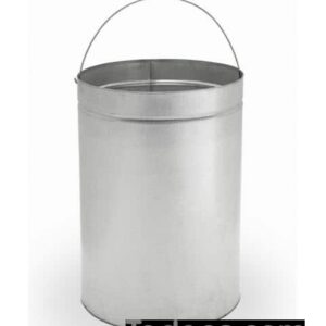Precision Series® Stainless Steel Indoor Round Trash Can with Dome Top Lid - 15 Gallon includes galvanized 15-gallon liner with handle for easy trash removal