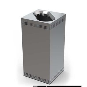 Precision Series® Imprinted Stainless Steel Trash Can - 35 Gallon: Durable and built to last in high-traffic areas