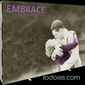 Embrace 10ft Full Height Push-Fit Tension Fabric Display (Frame + Graphic)