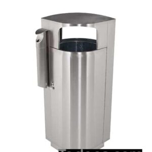 Streamline your space with the leaf-shaped, 20-gallon stainless steel waste container with this indoor leaf cigarette receptacle