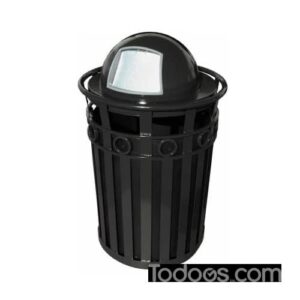Outdoor Trash Receptacle And Dome Top
