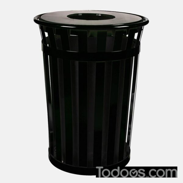 Outdoor Trash Receptacle With Flat Top