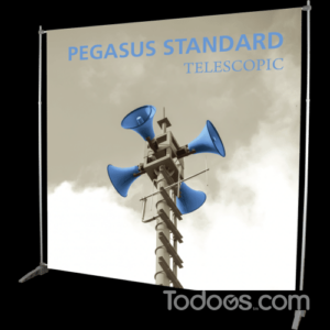 Pegasus Standard - 96" x 96" Telescopic Bannerstand (Stand + Graphic)