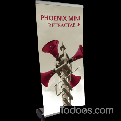 Phoenix Mini Tabletop Retractable Banner with Stand (Stand + Graphic)