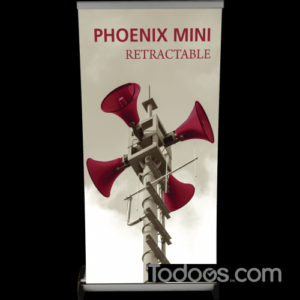 Phoenix Mini Tabletop Retractable Banner with Stand (Stand + Graphic)