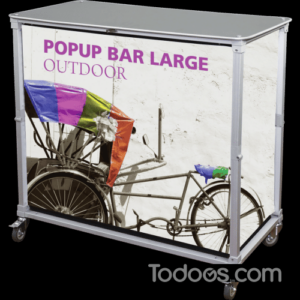 Visitors will be wowed by the highly customized fabric graphics on the front and sides of your kiosk as you offer a seamless serving experience.