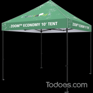 The Zoom 10ft Economy tent folds compactly into portable, rolling carry bag