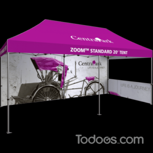 The Zoom™ Standard 20ft Popup tent is an ideal weather-resistant display for use at outdoor exhibitions, and more.
