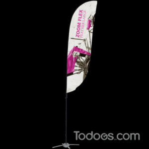 Zoom Flex Large Double-sided Advertising Display Flag (Pole + Flag)